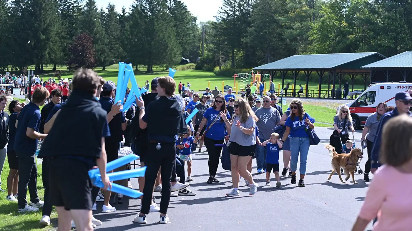 Outdoor crowd gathering