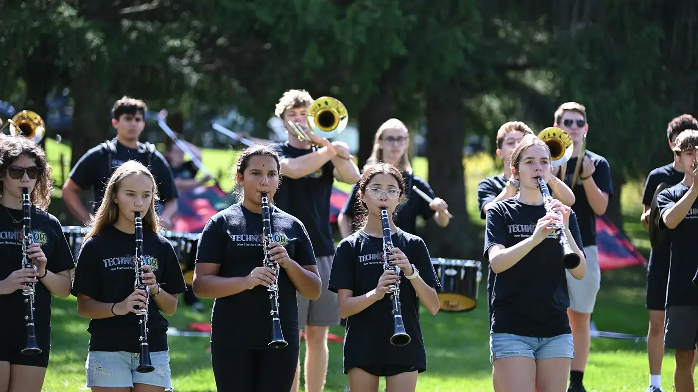 Marching band playing