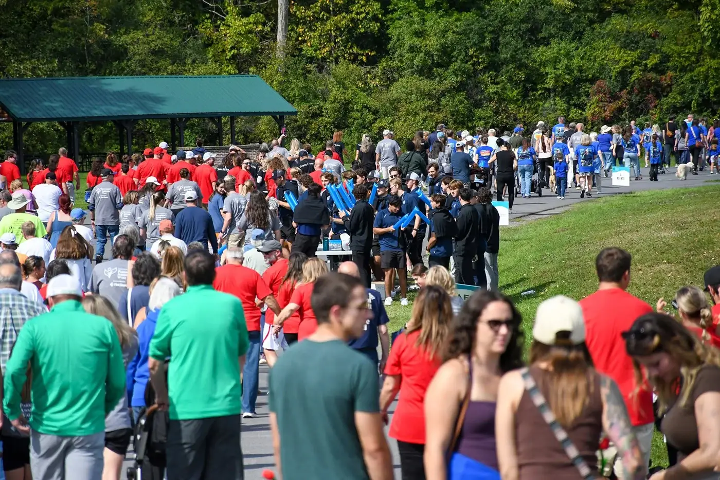 crowd gathering
