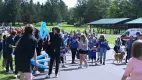 Outdoor crowd gathering
