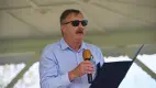 Man holding microphone