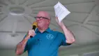 Man holding microphone